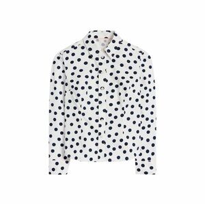 Boden Saskia Navy Polka Dot Blouse - 10